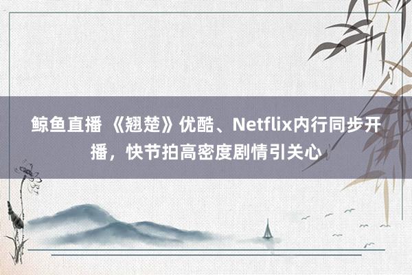 鲸鱼直播 《翘楚》优酷、Netflix内行同步开播，快节拍高密度剧情引关心