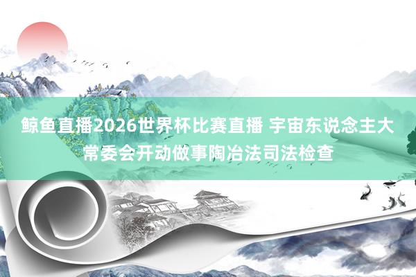 鲸鱼直播2026世界杯比赛直播 宇宙东说念主大常委会开动做事陶冶法司法检查