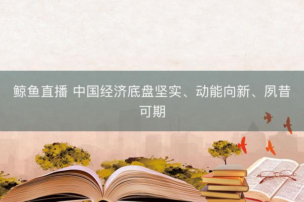 鲸鱼直播 中国经济底盘坚实、动能向新、夙昔可期