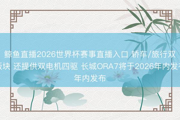 鲸鱼直播2026世界杯赛事直播入口 轿车/旅行双版块 还提供双电机四驱 长城ORA7将于2026年内发布